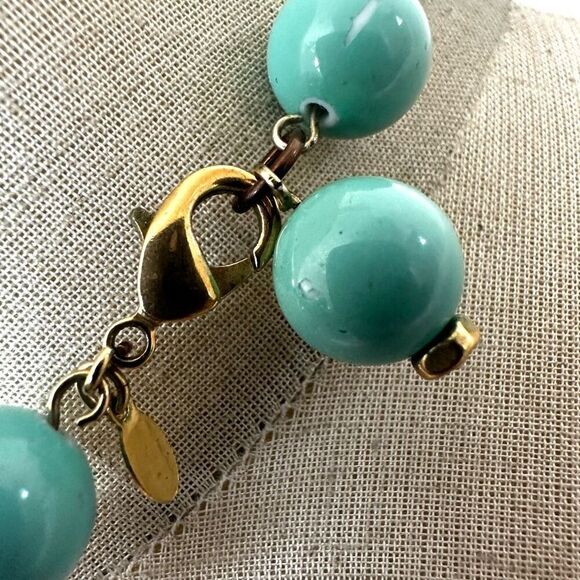 Luxe  Turquoise tone  Bubble Statement Necklace - Picture 4 of 7